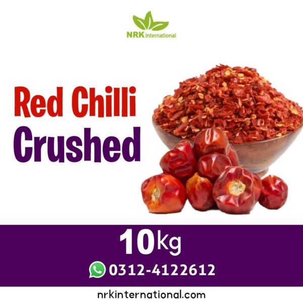 Red Chili Crushed Powder – 10kg | Best for Home Kitchen, Restaurant, and Industrial Use