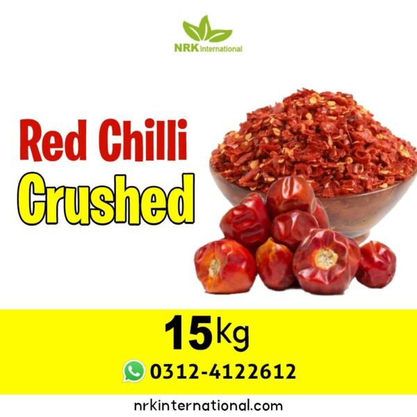 Red Chili Crushed Powder – 15kg | Best for Home Kitchen, Restaurant, and Industrial Use