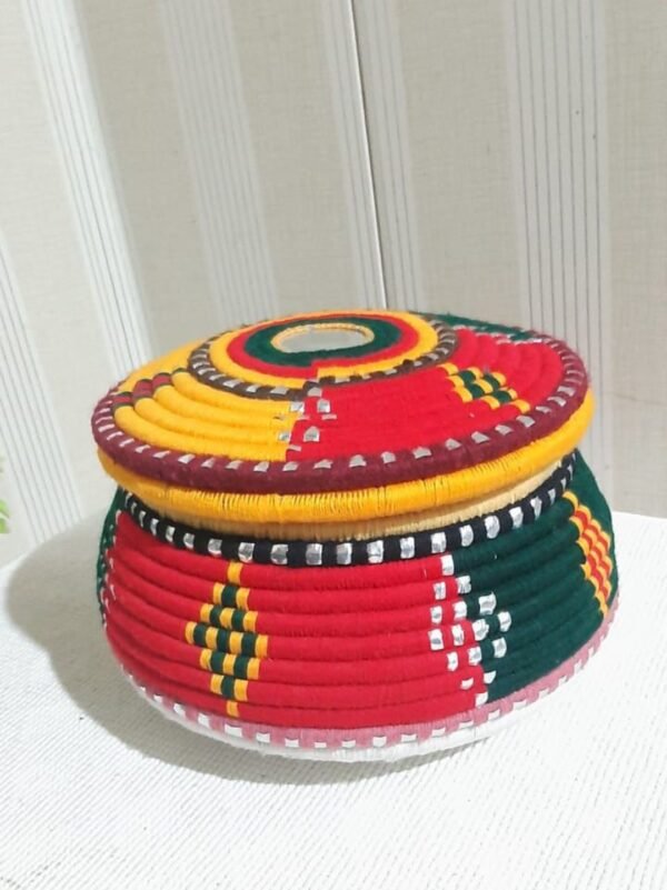 Handmade Hotpot For Roti - Handwoven Round Storage Baskets - Rustic Home Decor - Hot Pot Basket